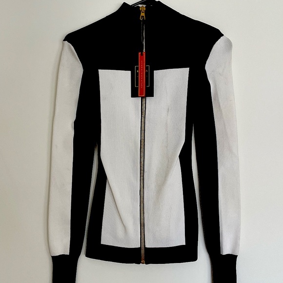 H&M x BALMAIN black and white top - Picture 2 of 5